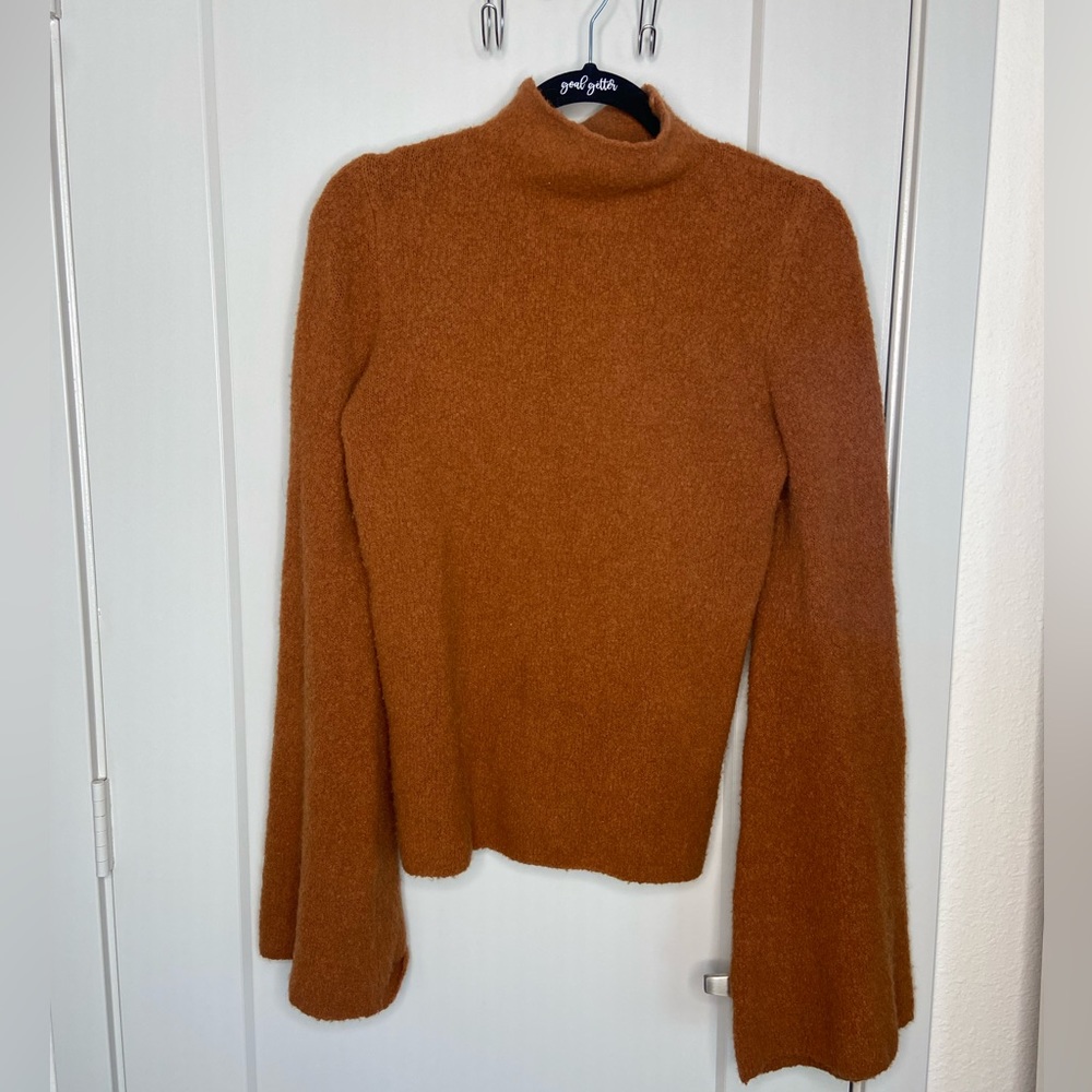 70’s style rust colored sweater with wide sleeves- F21 Contemporary
